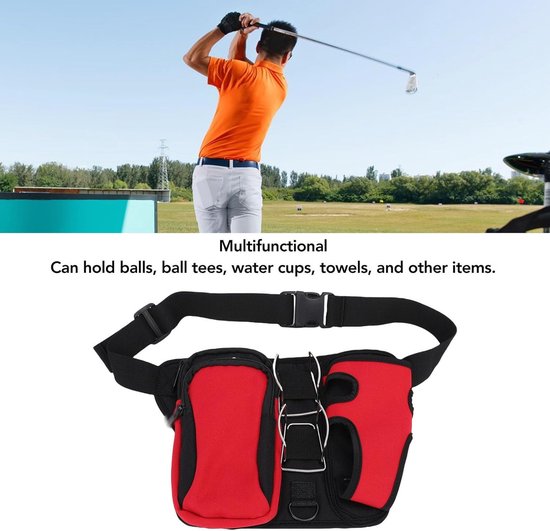 Sport heuptasje - Riemtasje buiten - Outdoor activiteiten - Scheurbestendig nylon - 68x21cm - Rood — afbeelding 2