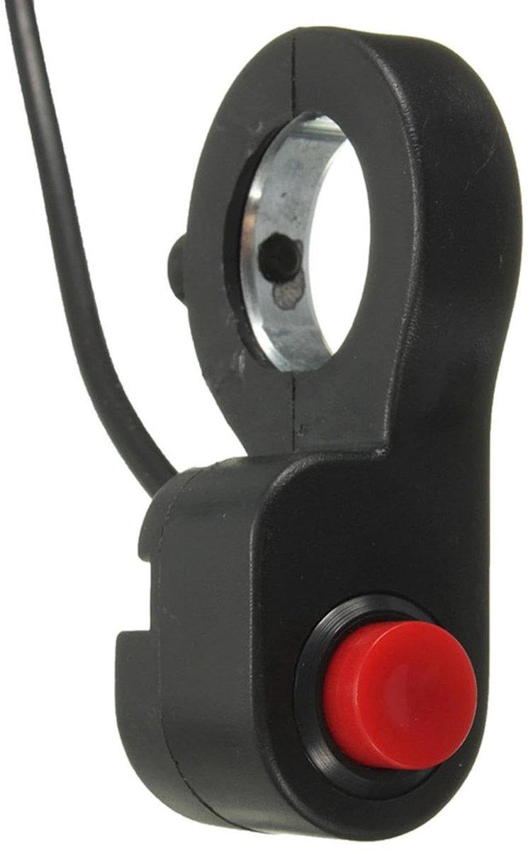 Fietstoeter Stuurknop - Motor Toeter - Motor Bediening - Eenvoudige Bedrading - 22 mm - Zwart