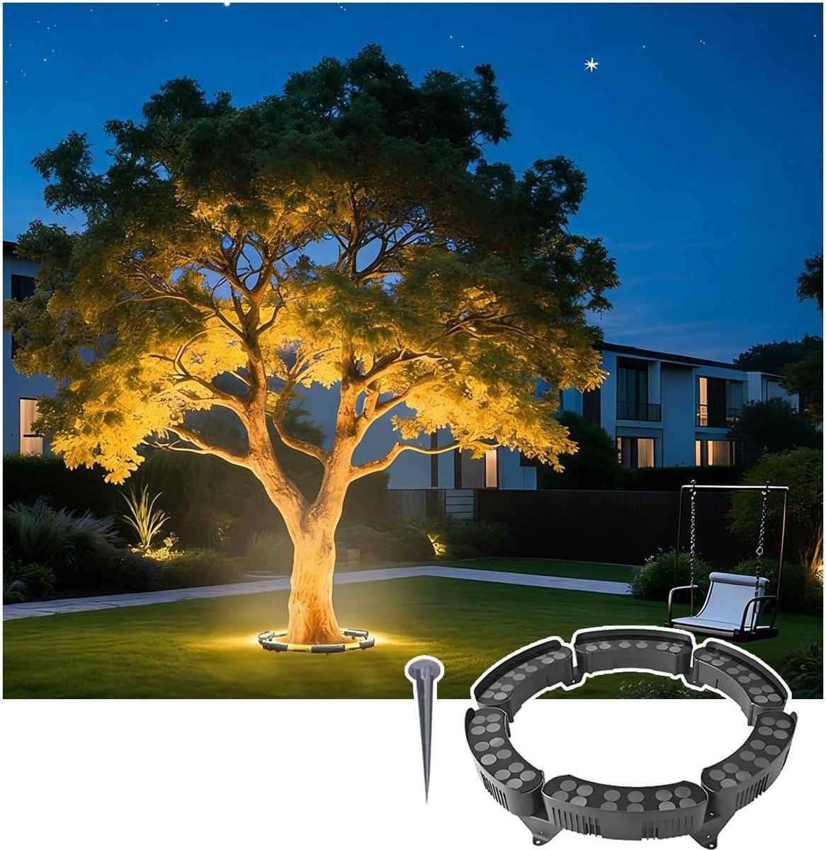 Ringboomverlichting - Buitenlamp - Tuin Verfraaien - Waterbestendig IP65 - 1 Meter - Wit l