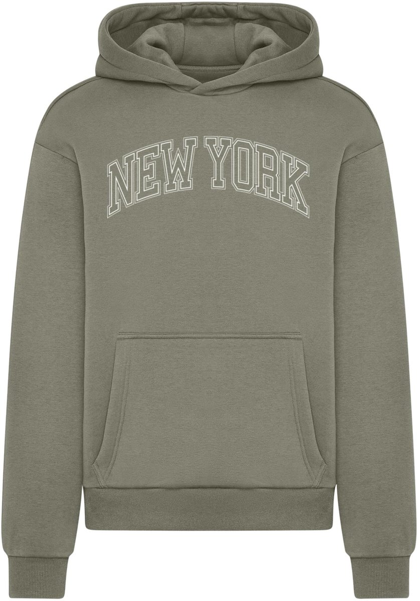 Hoodie Mister Tee New York Fluffy Paleolijfgroen