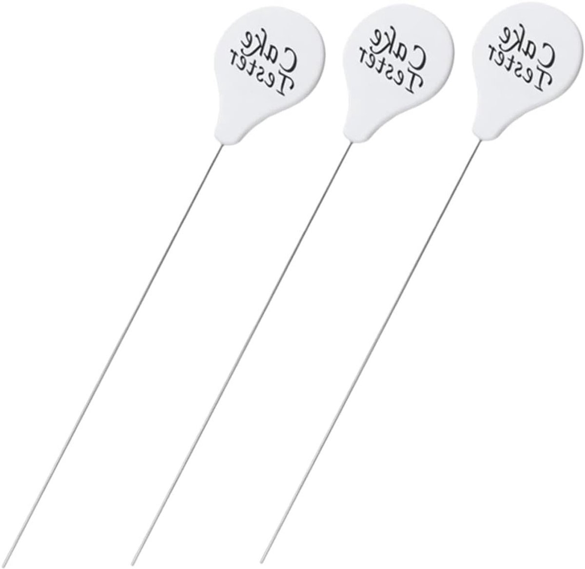 Taart Tester Set - Bak Gereedschap - Cake Bakken - Antislip Greep - 3 Stuks - Zilver
