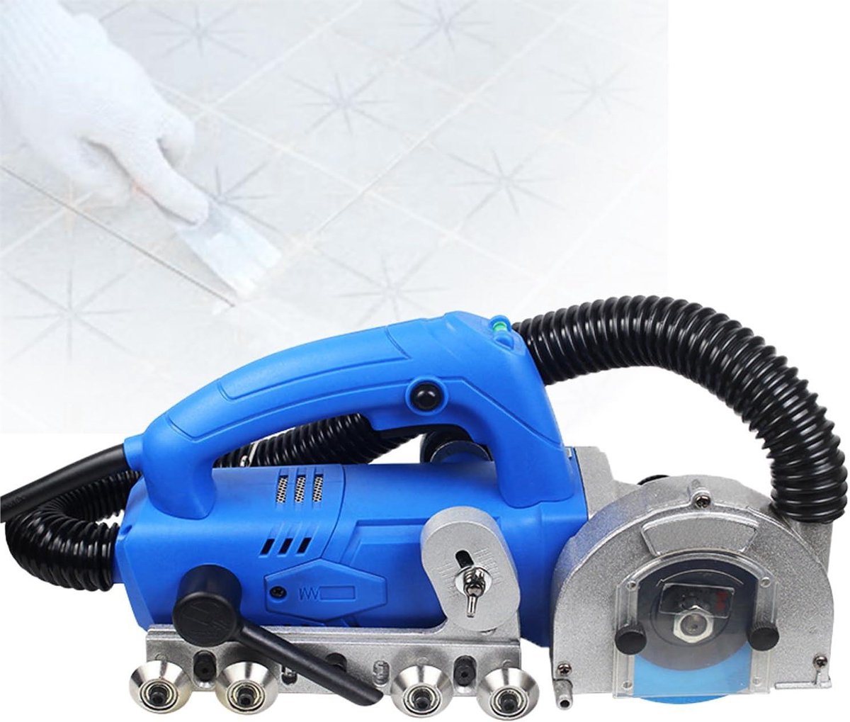 Elektrische Voegenreiniger - Tegelvoeg Gereedschap - Voegen Schoonmaken - Krachtige 1200W Motor - 100mm Zaagblad - Grijs