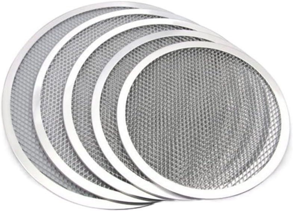Pizzaplaat - Bakplaat Pizzapan - Pizza Bakken - Anti-aanbaklaag - 30.5 cm - Zilver