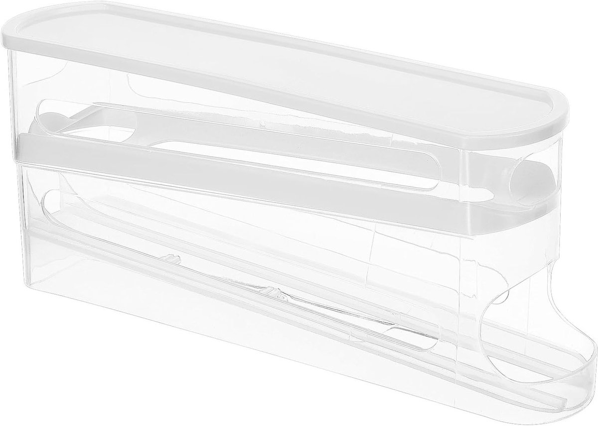 Ruimtebesparende Eierdispenser voor Koelkast - Automatische Eieren Organizer, Eenvoudig Te Reinigen en Altijd Toegankelijk voor Keuken en Pantry