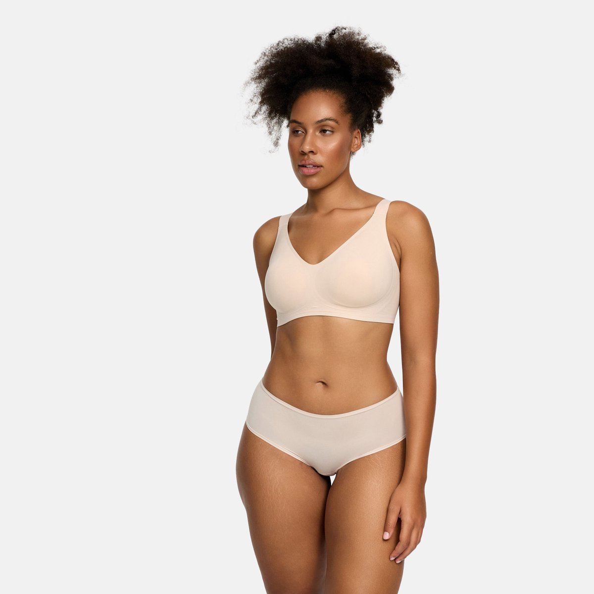 cfab - Comfort Minimizer BH - Zand - 2XL - BH Zonder Beugel Voorgevormd - Ondergoed - Naadlos