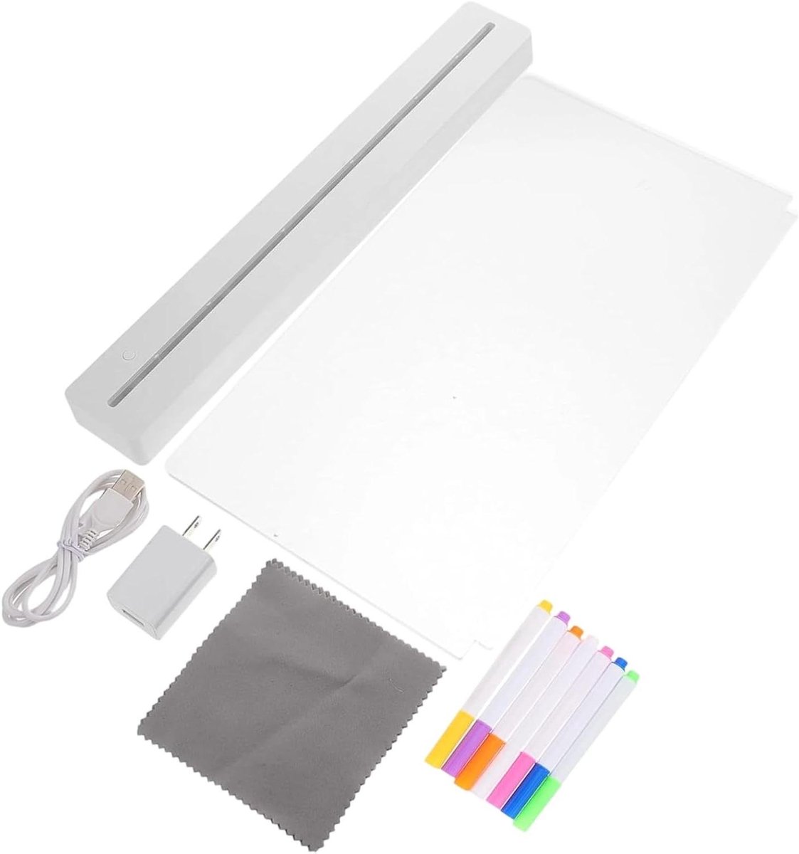 LED Tekentablet - Acryl Schrijfplank - Ideeën Visualiseren - Oplaadbare Batterij - 35x20cm - Meerdere Kleuren