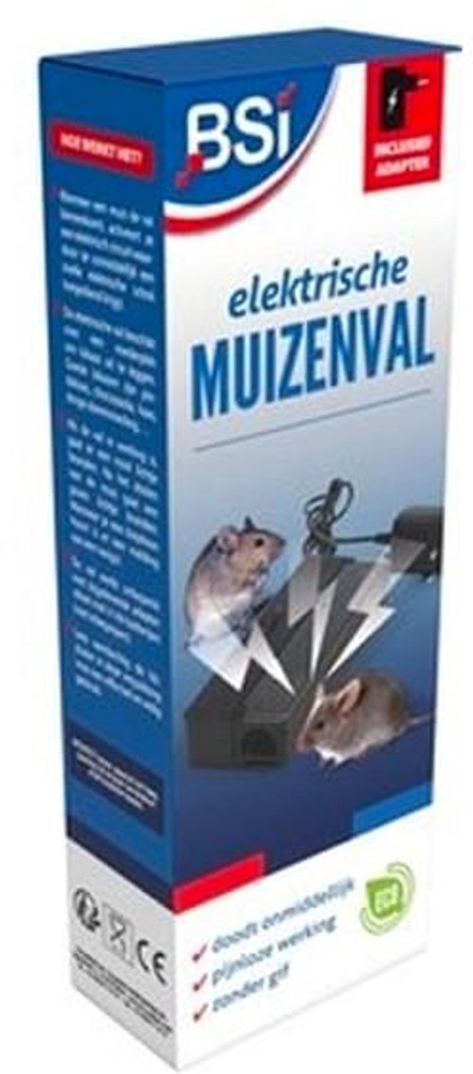 BSI Elektrische Muizenval met adapter - Effectieve Muizenval - Met gratis cheatsheet