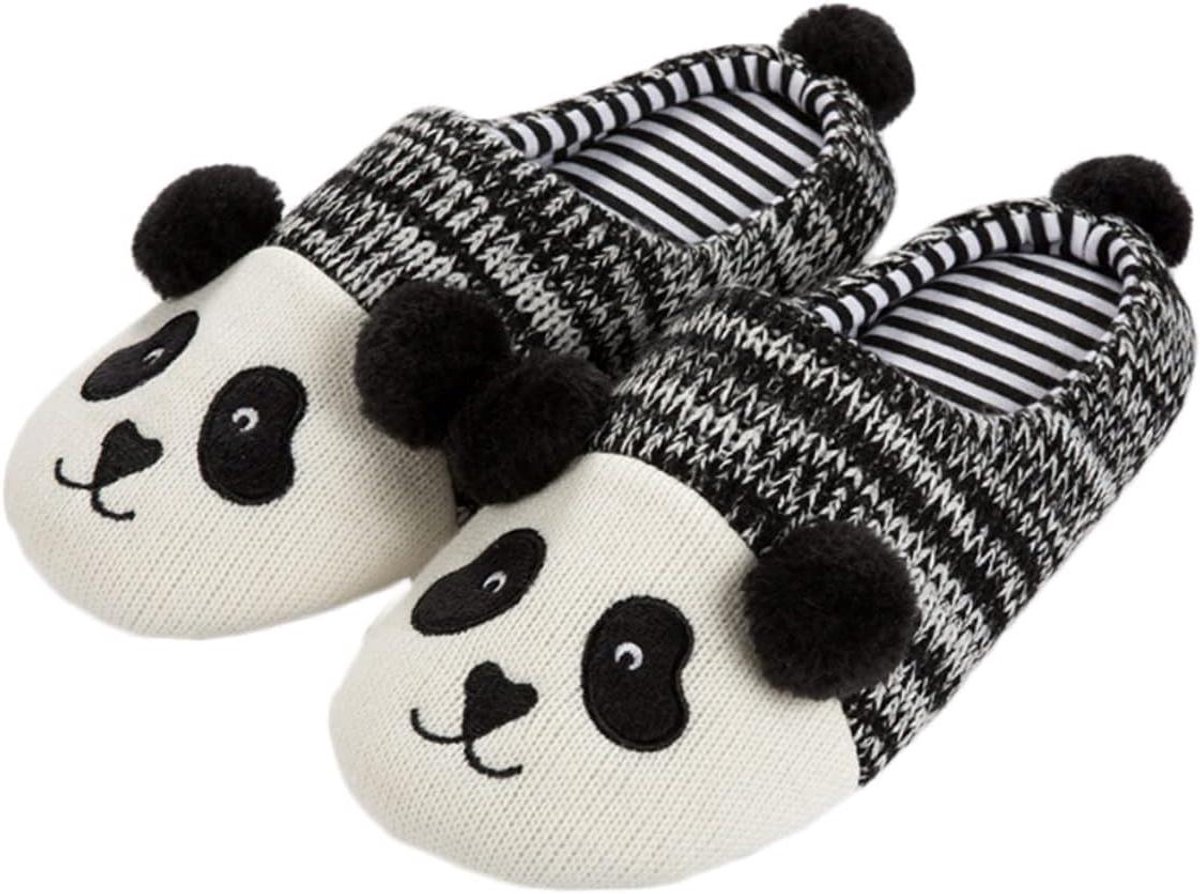 Pluche pantoffels - Dieren sloffen - Thuis ontspannen - Zachte voering - Maat 29cm - Panda