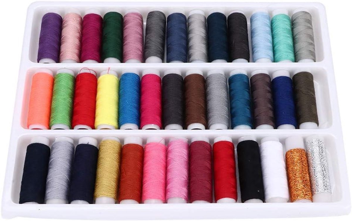 Naaidraad Set - Polyester Garen - Kleding Reparatie - 39 Kleuren - Box Set