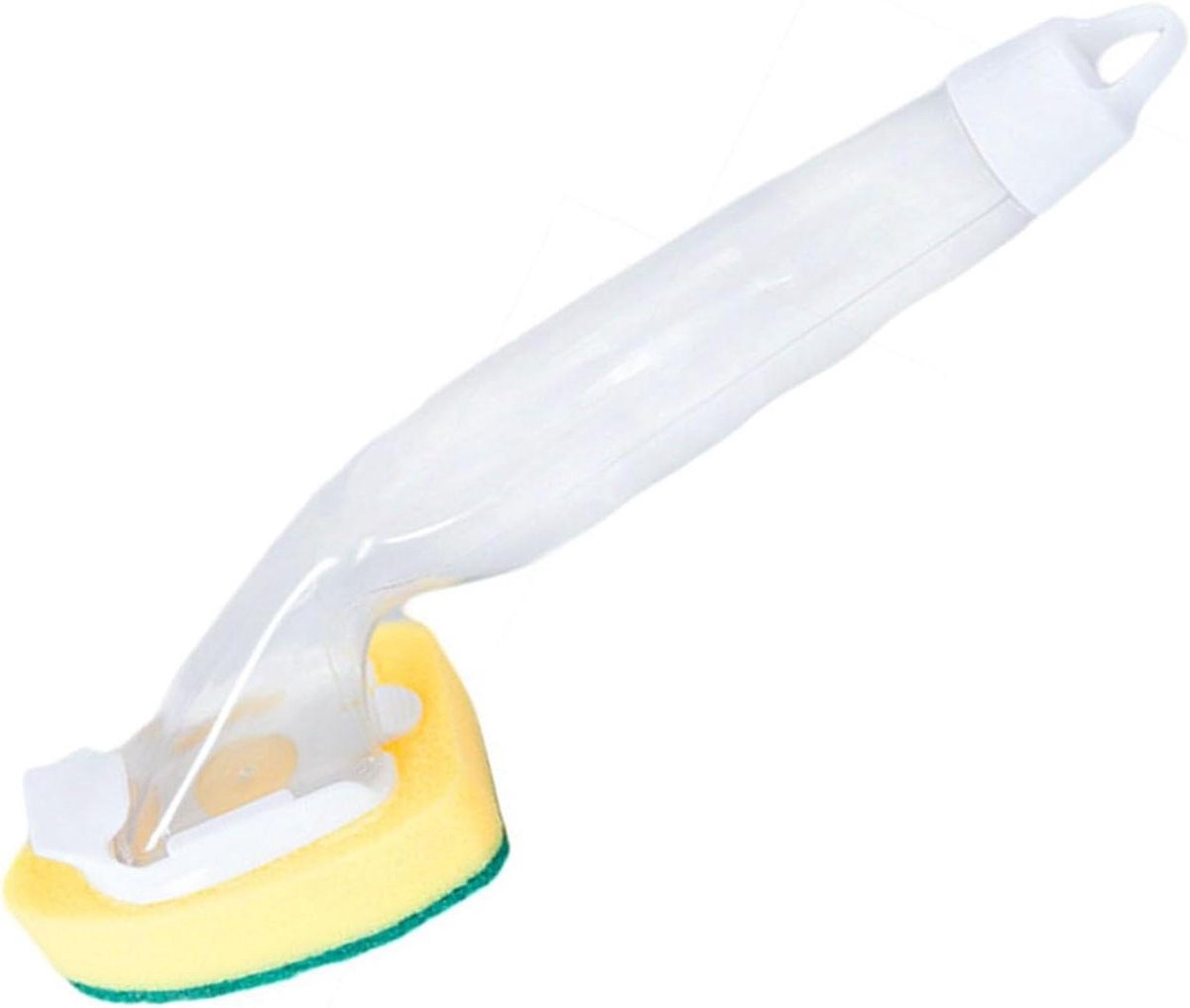 Spons Borstel - Vaatwasser - Keuken Schoonmaken - Ingebouwde Dispenser - 25.98 cm - Grijs