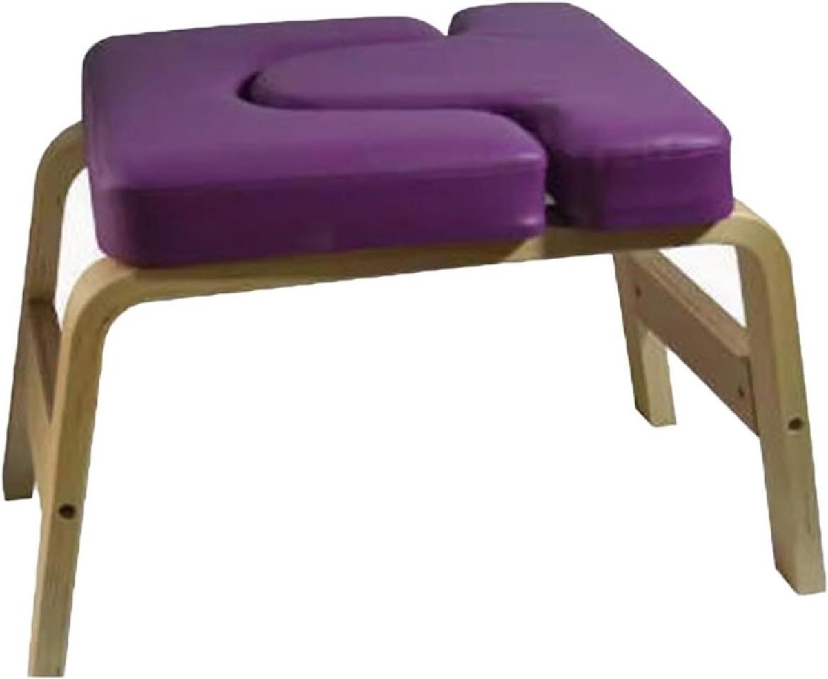 Yoga Inversie Stoel - Hoofdstandbank - Fitness Training - Stevig Houten Frame - 200 kg Belasting - Zwart