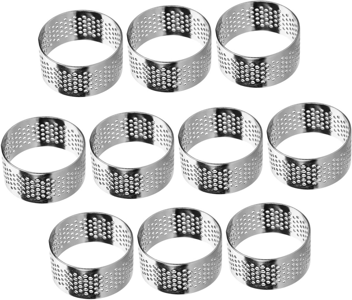 Bakringen Set - Mousse Ringen - Taarten Decoreren - Roestvrij Staal - 10 Stuks 5cm - Zilver
