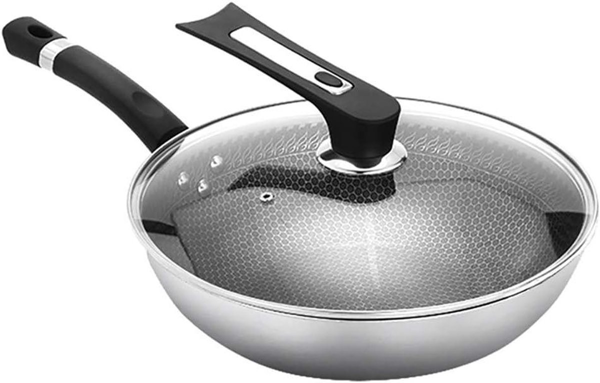 Koekenpan - Koekenpan - Koken - Antiaanbaklaag - 30cm - Zilver