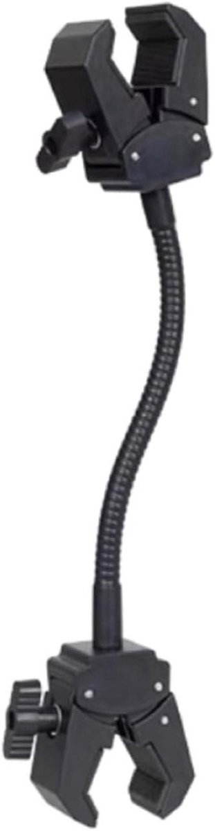 Microfoon Stand - Zwanenhals Houder - Studio Opnames - Dubbele Klem - 28-48cm - Zwart