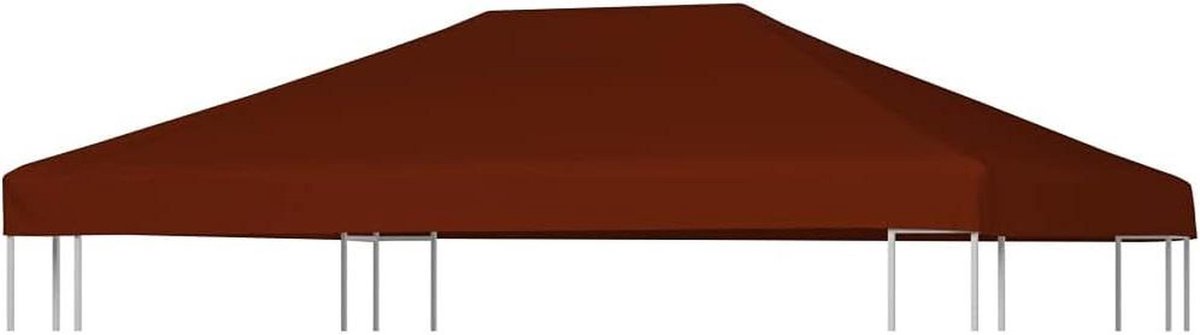 Paviljoenafdekking - Reserve baldak - Buiten genieten - Waterdichte coating - 3 x 4 meter - Terracotta rood