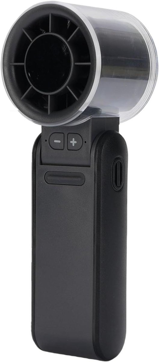 Draagbare Ventilator - Zakventilator Oplaadbaar - Persoonlijke Koeling - Digitaal Batterij Display - 4000 mAh Capaciteit - Zwart