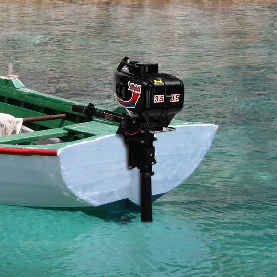 Buitenboordmotor - Bootmotor - Varen en vissen - Krachtige 2-takt motor - 52 cc - Zwart — afbeelding 5