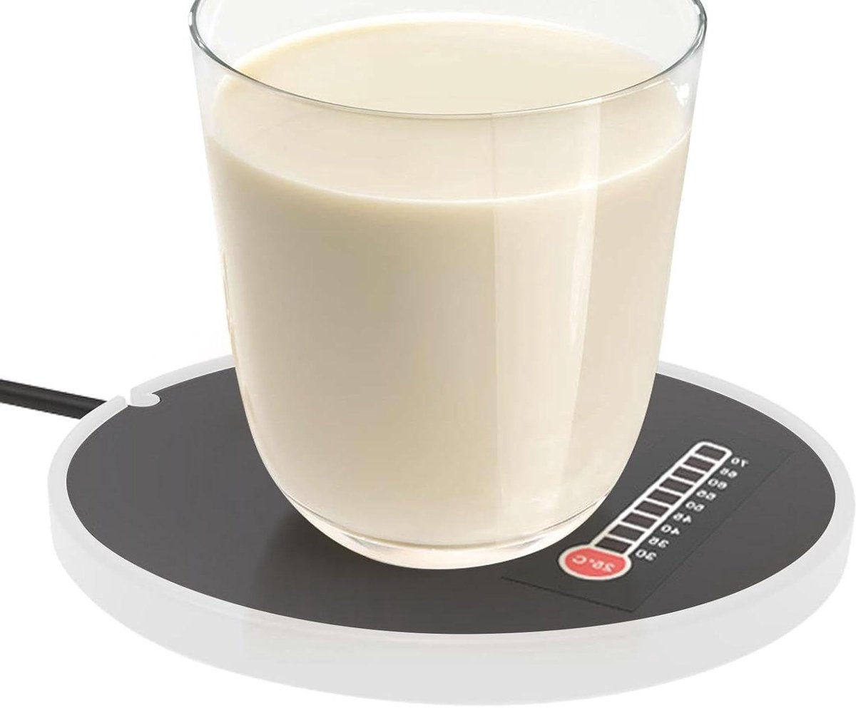 Koffiebekerverwarmer USB - Drankverwarmer Plaat - Dranken Warm Houden - Constante Temperatuur - 9 cm - Wit