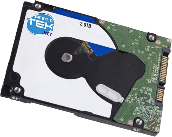 Interne Harde Schijf - Opslagstation HDD - Extra Gegevensopslag - Dun Profiel 7mm - 2TB - Zilver van Interne Harde Schijf — afbeelding 2