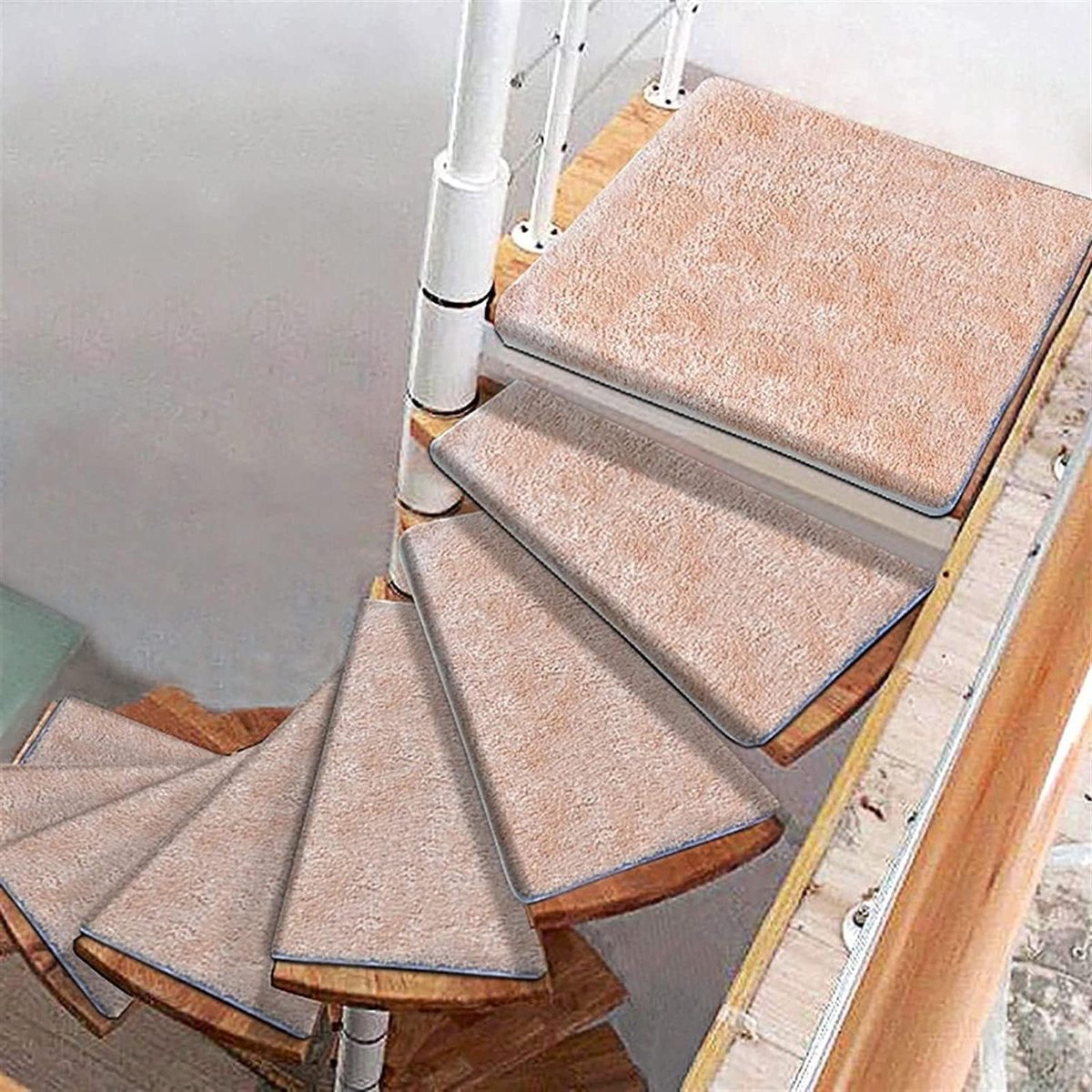 Antislip traptreden - Trapmatten set - Veilig traplopen - Zelfklevend en geluidsabsorberend - 1 stuk - Grijs