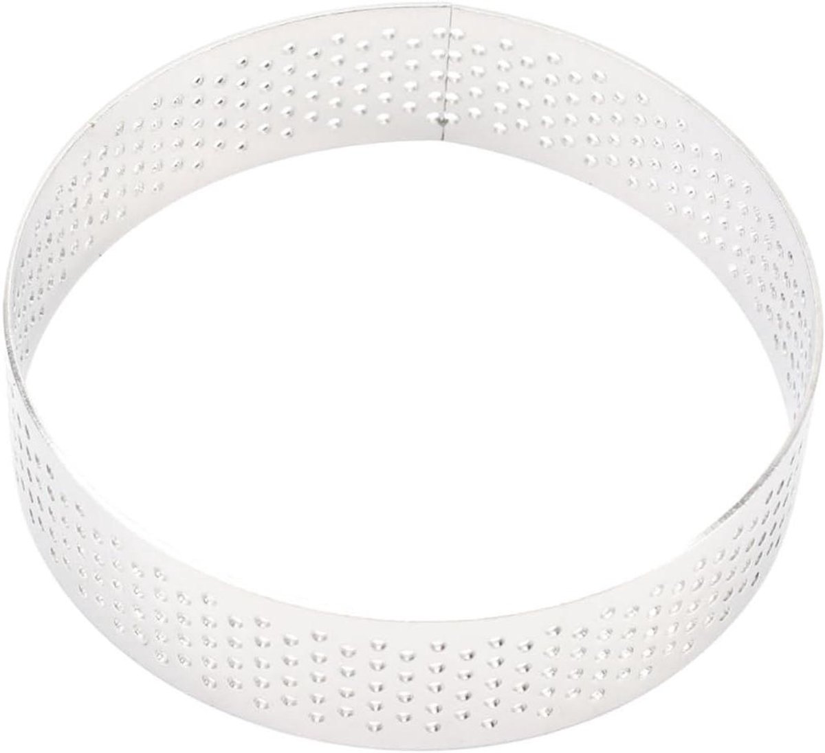 Ronde Taartvorm - Bakring Mousse - Taarten Bakken - Roestvrij Staal - 8 Cm - Zilver