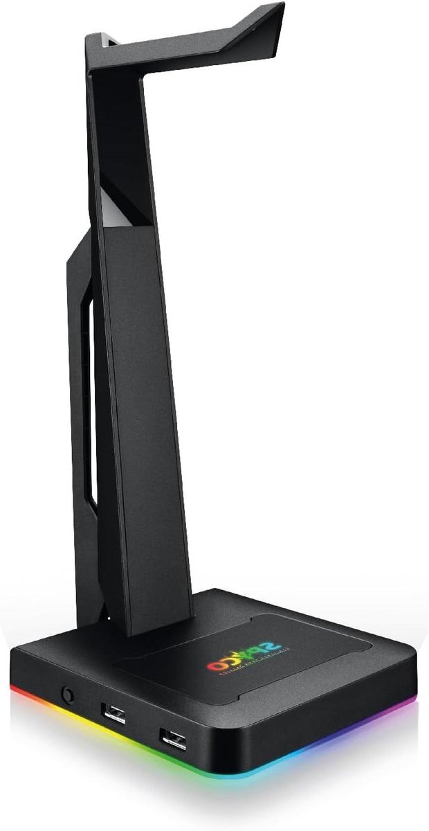 Koptelefoon Standaard - Gaming Accessoire - Gaming Setup - Geïntegreerde USB Hub - 250mm - Zwart