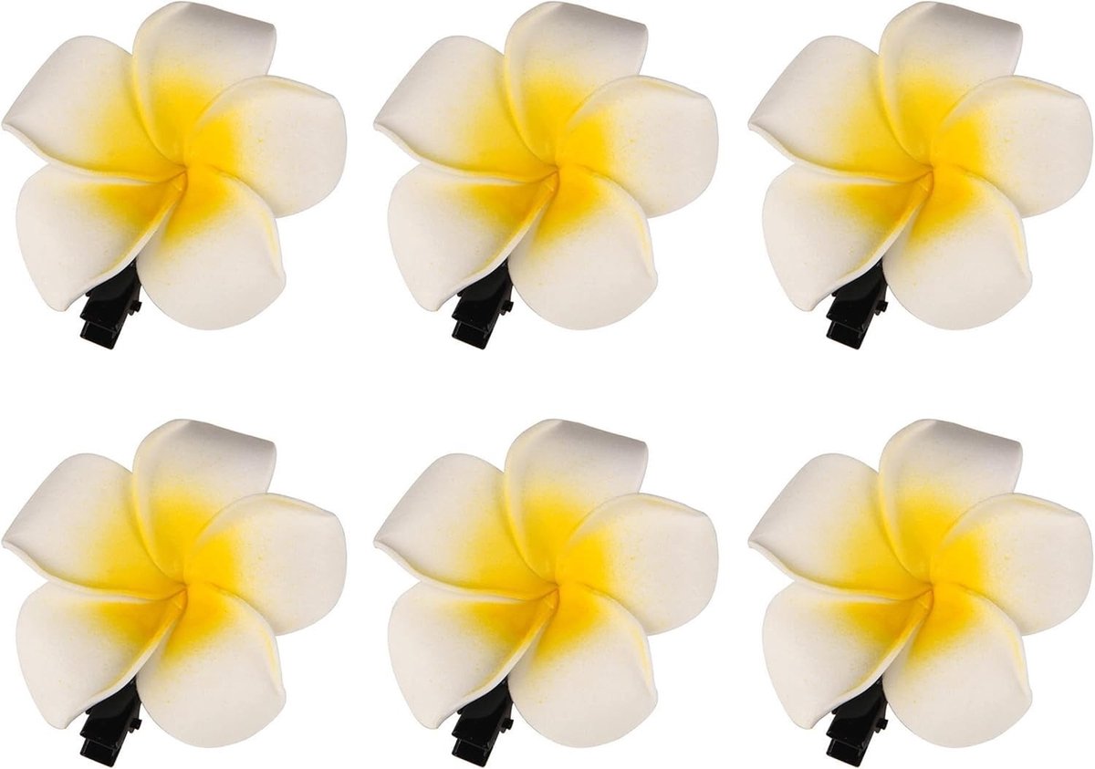 Dailygoods - 12 Stuks Hawaii Plumeria Haar Clips Voor Vrouwen