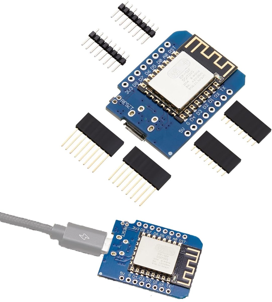 Dailygoods - 2 Stuks Mini WiFi Ontwikkelborden ESP8266 ESP-12F