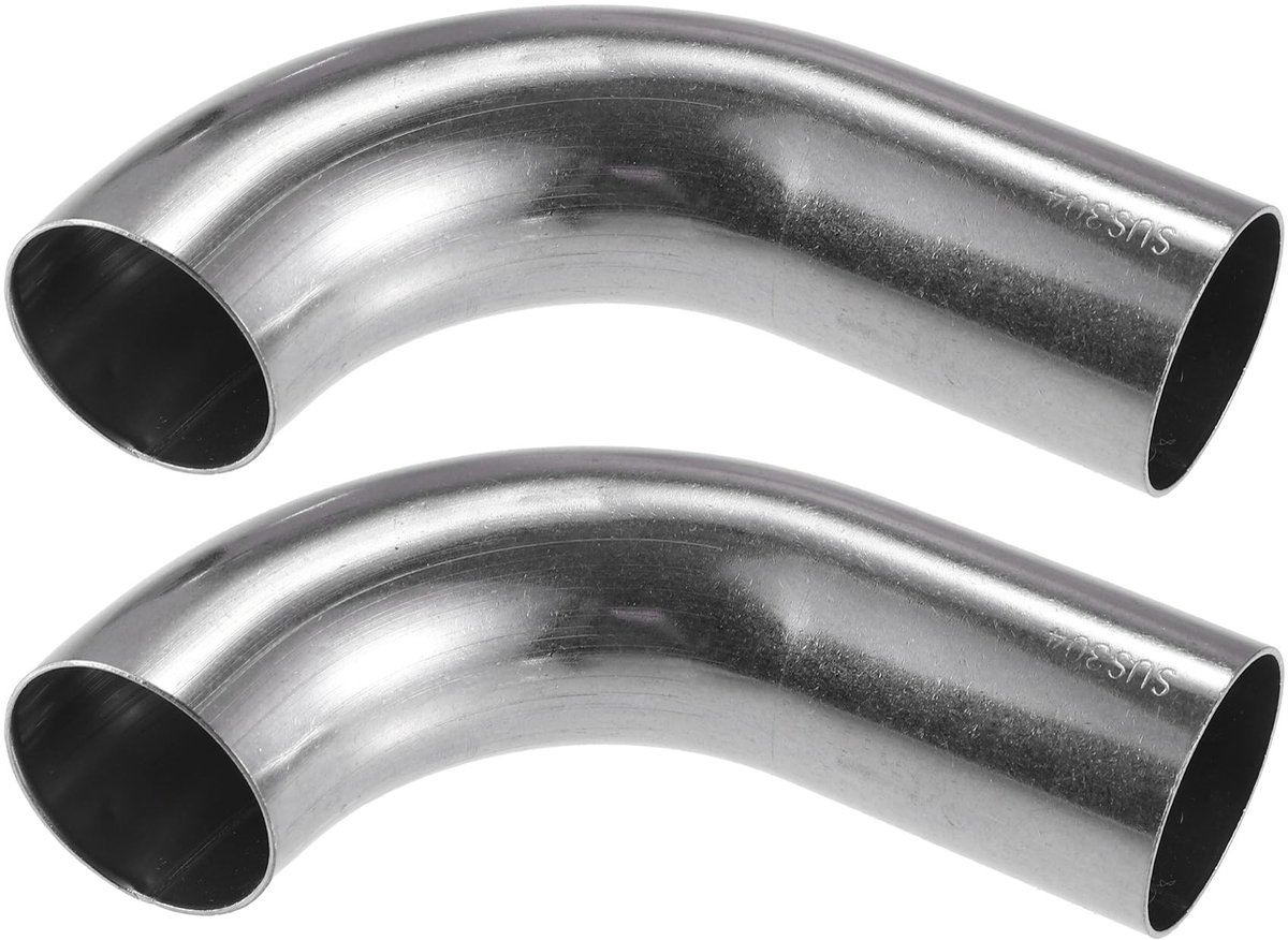 Dailygoods - 2 Stuks Gebogen Elleboog Pijp Buis - 1.26" OD 90° voor Auto