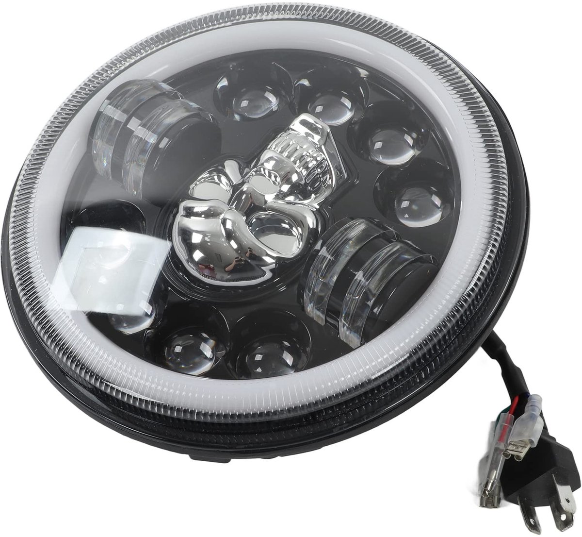 Dailygoods - Universele LED Motorkoplamp met Schedelpatroon