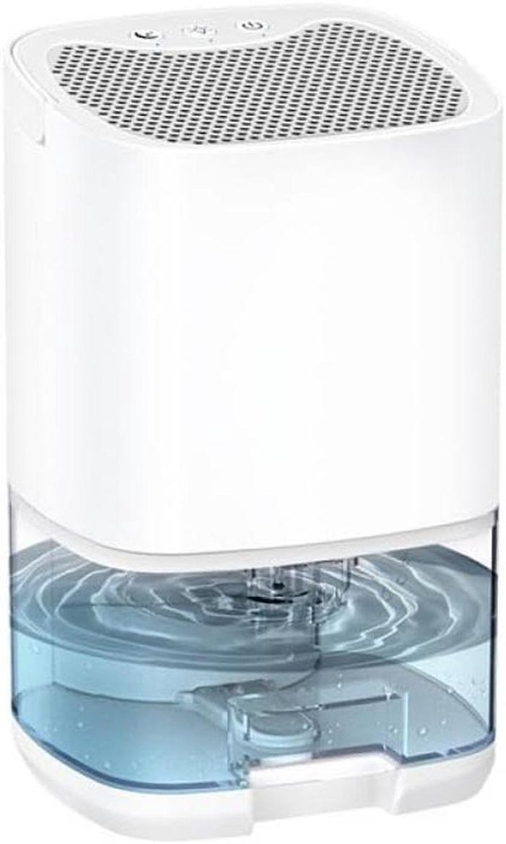 Luchtontvochtiger - Ontvochtiger Droger - Schimmel Geur Verwijderen - Stil Slaapkamer Gebruik - 1000 ml reservoir - Wit