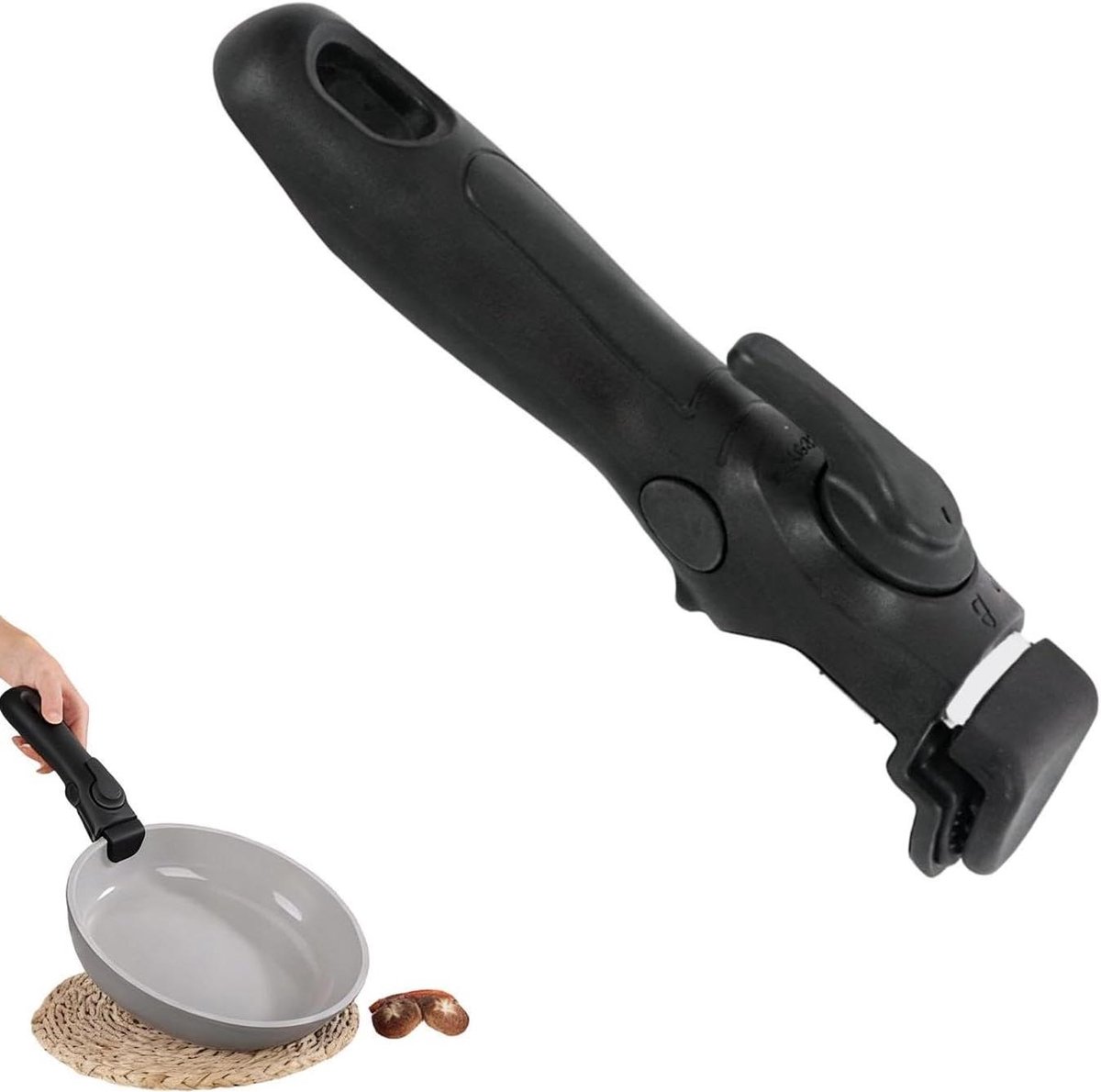 Afneembare pannengreep - universele vervangende handgreep, hittebestendig ergonomisch ontw