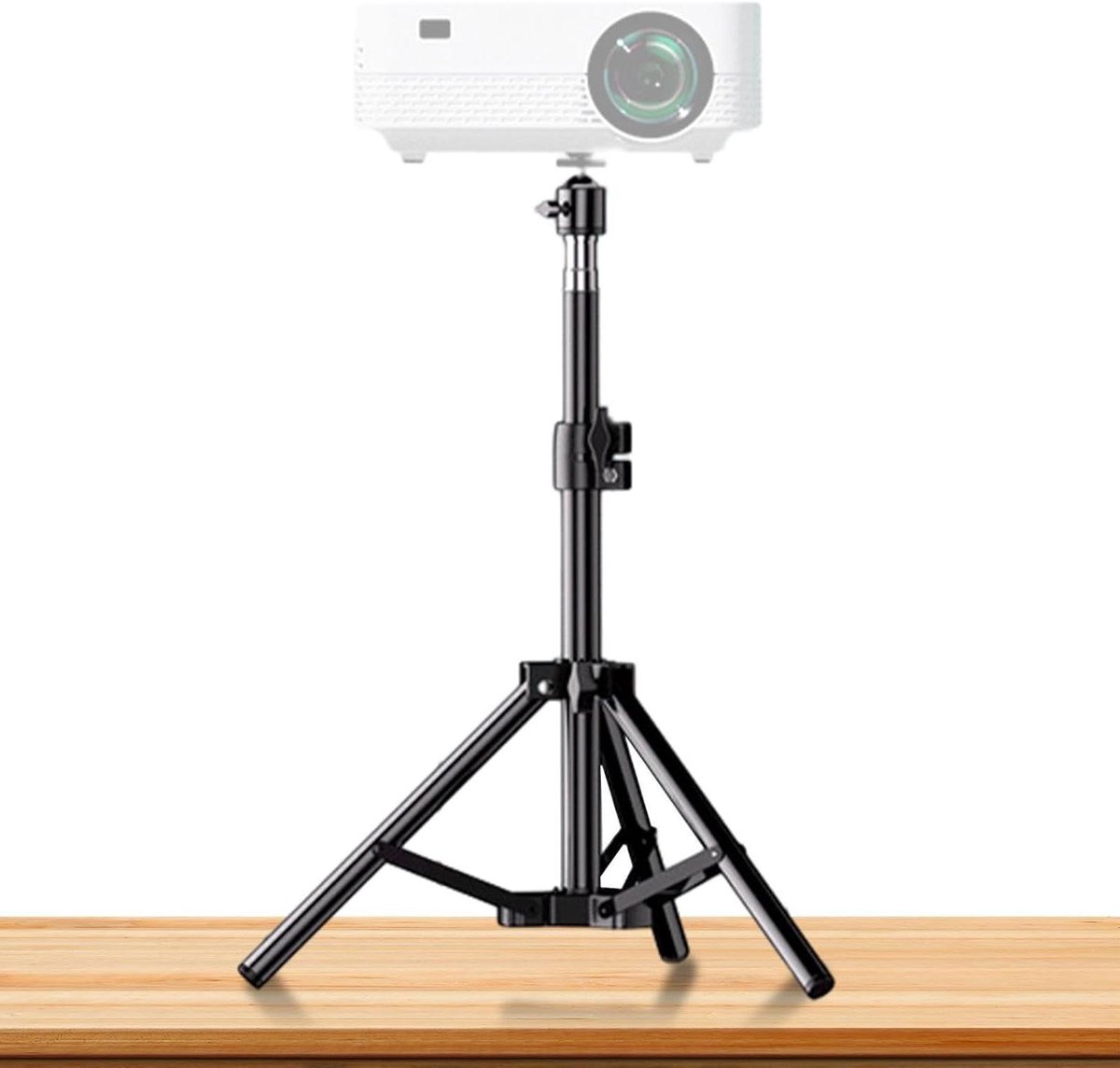 Projector Statief - Vloerstandaard - Thuisbioscoop - Verstelbare Hoek - 55 cm - Zwart