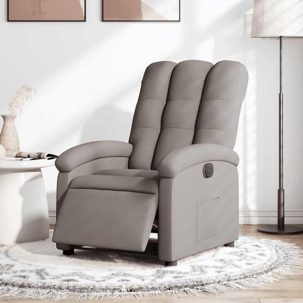 Elektrische Relaxstoel - Comfortabele Fauteuil - Ontspannen TV Kijken - Elektrisch Verstelbaar - 70 x 101 x 93 cm - Taupe