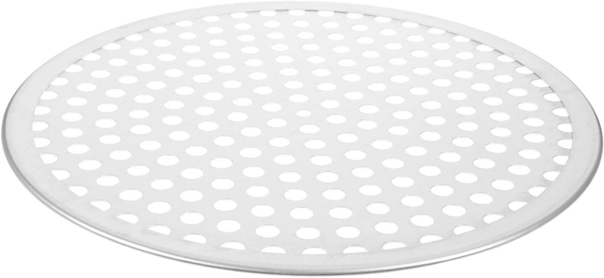 Pizza Pan - Bakplaat Oven - Pizza Bakken - Geperforeerd - 24.5 cm - Zilver