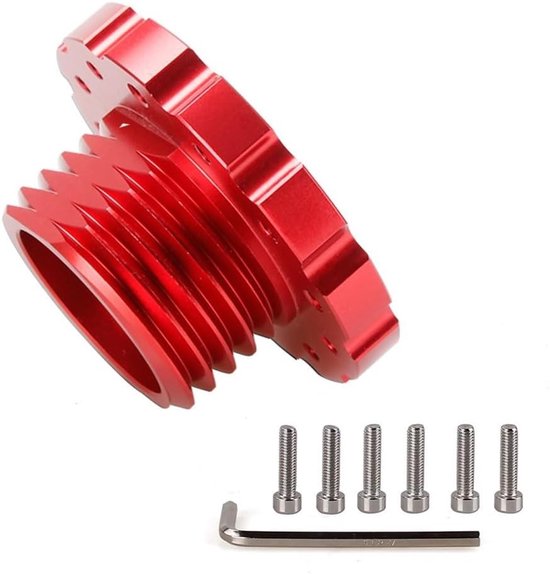 Stuurwiel Adapter - Upgrade Set - Race Simulatie - Aluminium Legering - 73mm PCD - Rood — afbeelding 5
