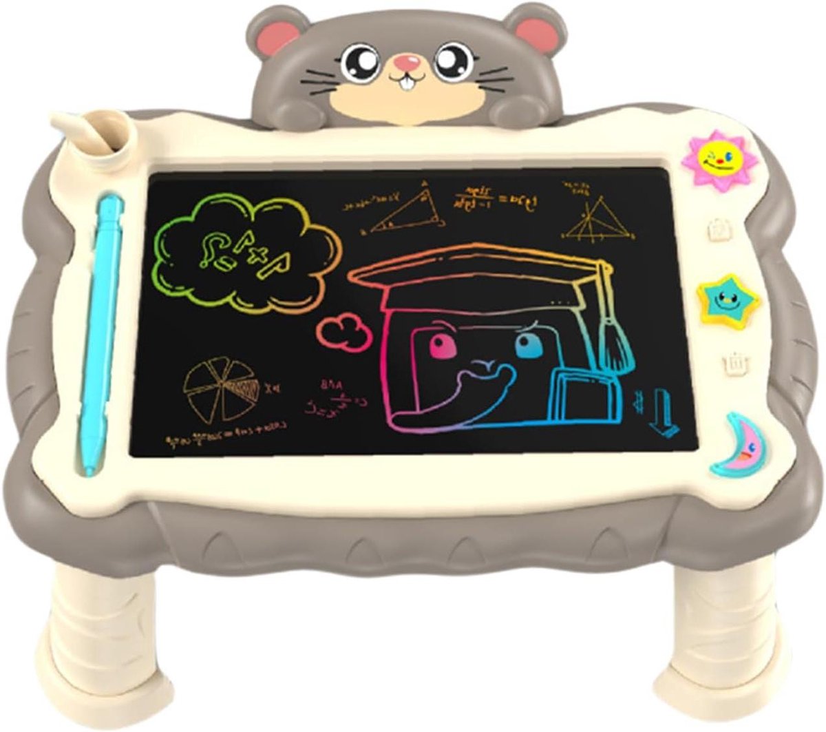 Doodle Kaart - Tekentablet Schrijven - Kinderen Leren Tekenen - Schokbestendige Constructie - 30 x 20 cm - Grijs