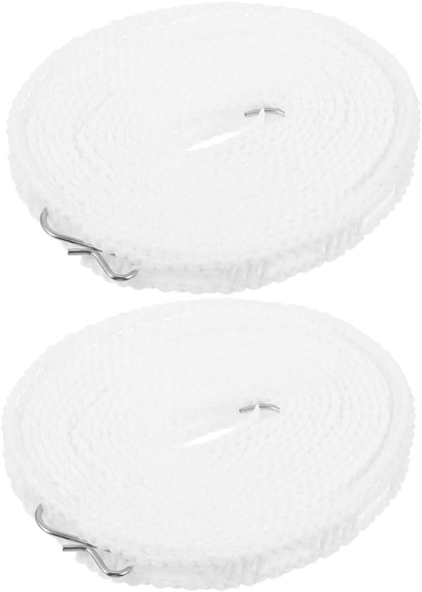 Kledinglijn Set - Waslijn Buiten - Drogen Buiten - Windproof Non-slip - 800 cm - Wit
