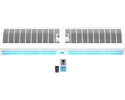 Luchtgordijn Machine - Wandventilator - Binnenklimaat Verbeteren - Afstandsbediening Inclusief - 60cm - Wit