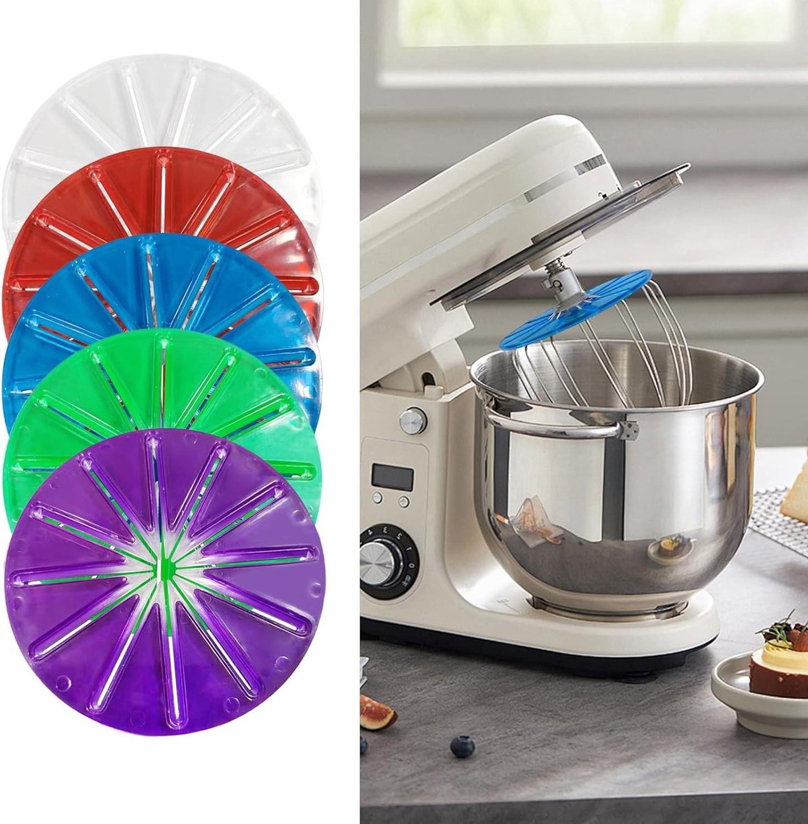 Mixer Windschermen - Opspattende Bescherming - Keuken Efficiëntie - Zes Lijnen Ontwerp - 5 Stuks - Multicolor