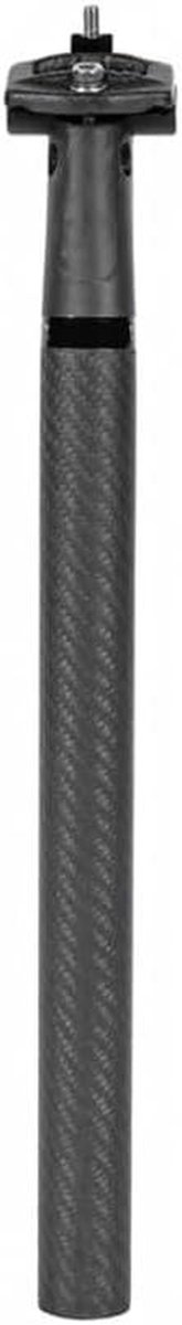 Fiets Zadelpen - Zadelbuis - Wegwielrennen - Volledig Koolstofvezel - 400mm Lengte 20mm Offset - Mat Zwart