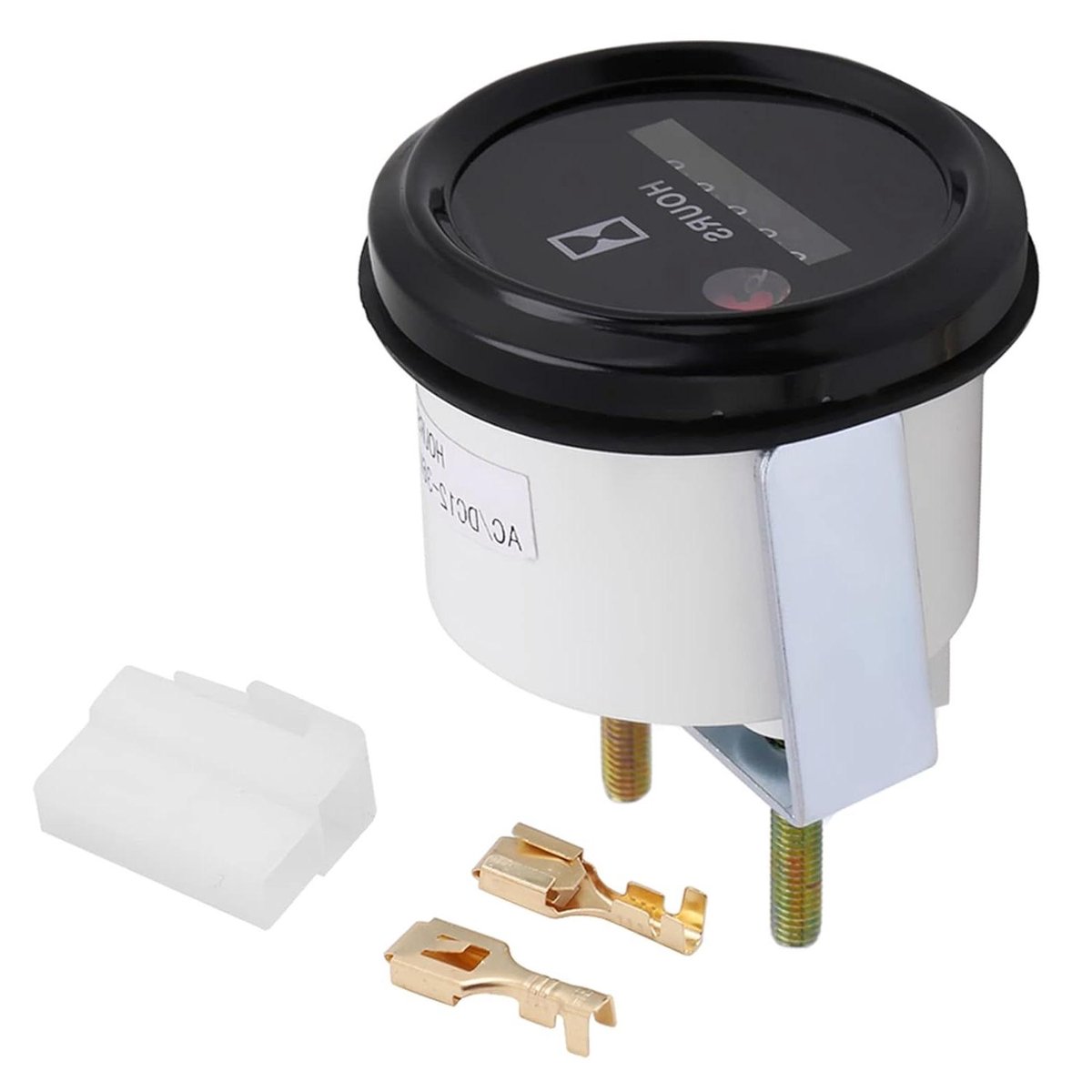 Urenteller Quartz - Tijdmeter Motor - Motoruren Registreren - 6 Digit Display - 12-36V - Zwart
