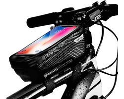 ZXM Solid Fiets Stuur Chartered Auto Front Hoofdtas Stuur Tas Fiets Mobiele Telefoon Tas Rijuitrusting Duurzaam (Kleur: Zwart)