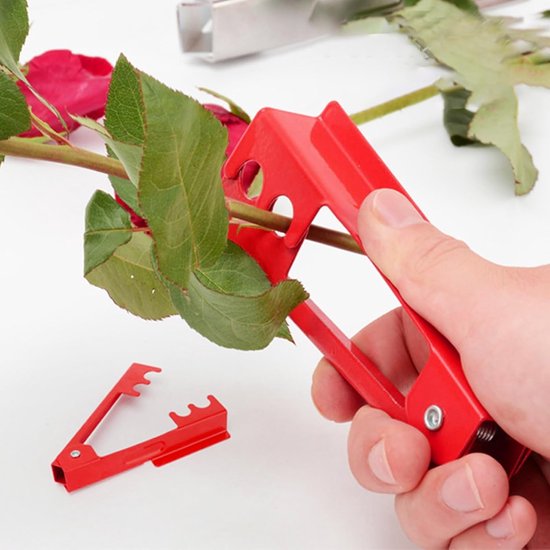 Blad Doorn Stripper - Planten Tool - Rozen Verzorgen - Stevig Metaal - 14 cm - Rood — afbeelding 5