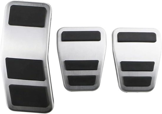 Pedaal Hoes Set - Auto Pedaal Covers - Verbeter Rijervaring - Antislip Ontwerp - 1 Set - Zilver Zwart — afbeelding 2