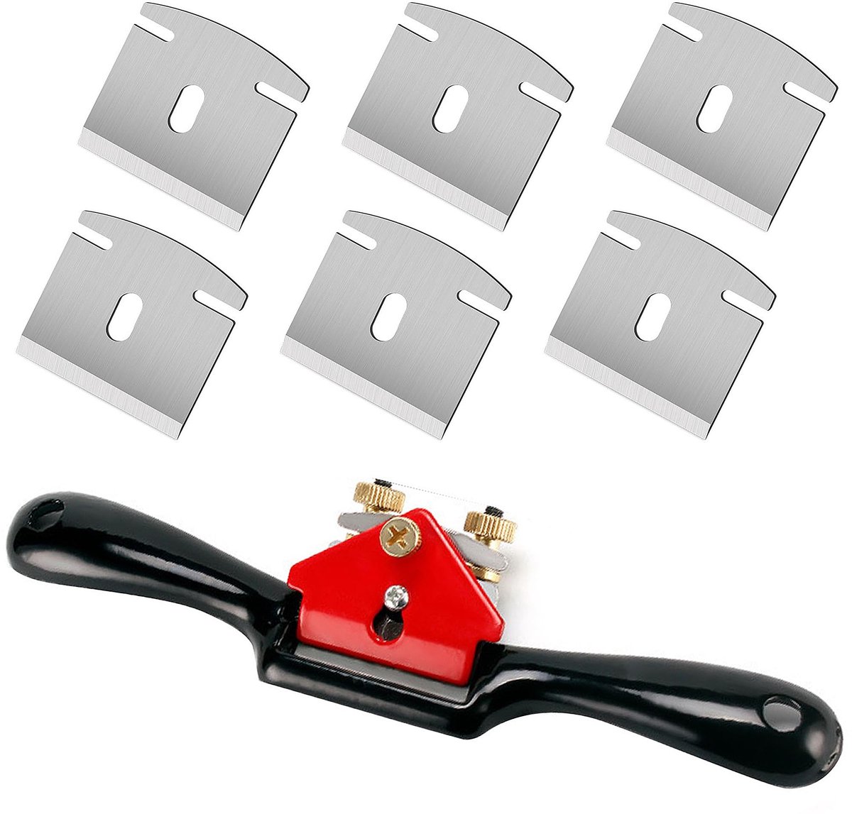 Dailygoods - Cosensi - Dailygoody - Houtplaner - Verstelbare handplaner - Ideaal voor houtbewerking - 22.4 cm - Inclusief 6 vervangende messen - Geschikt voor professioneel .