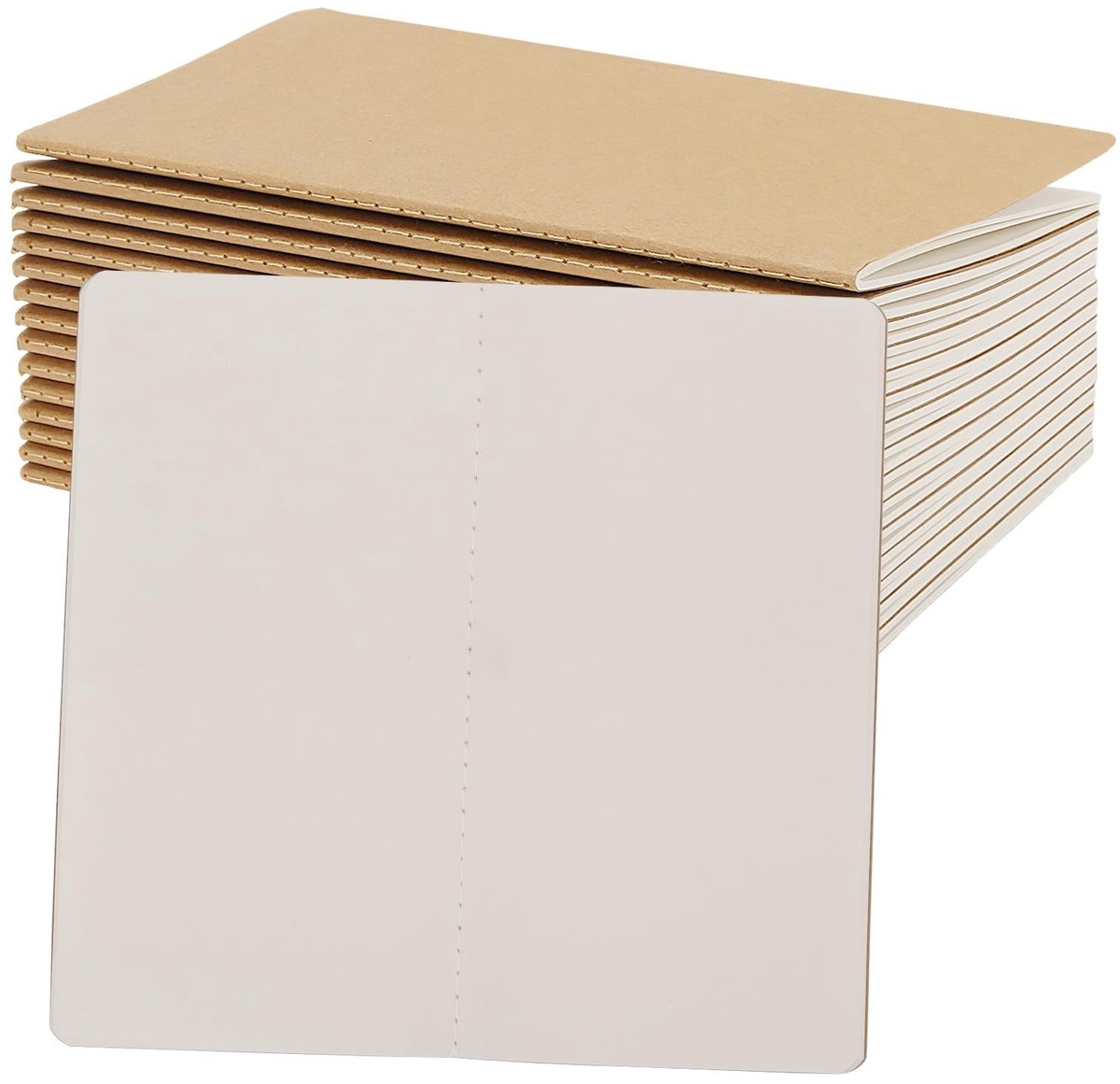Dailygoods - Innovra - Dailygoods - 16 Stuks Kraft Notitieboeken 21 x 11 cm voor Dagboeken en Planners