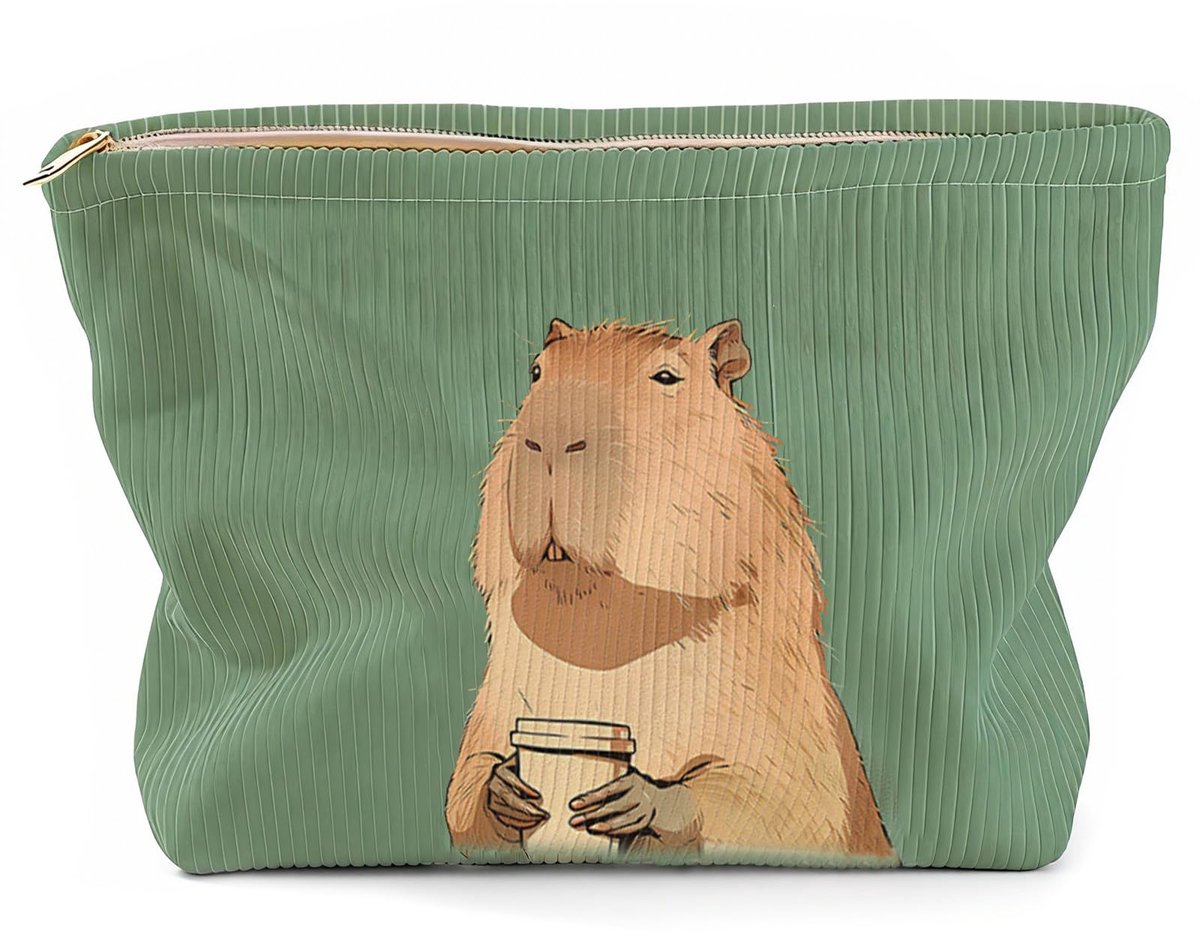 Dailygoods - Geribbelde Fluwelen Make-uptas voor Dames met Ritssluiting