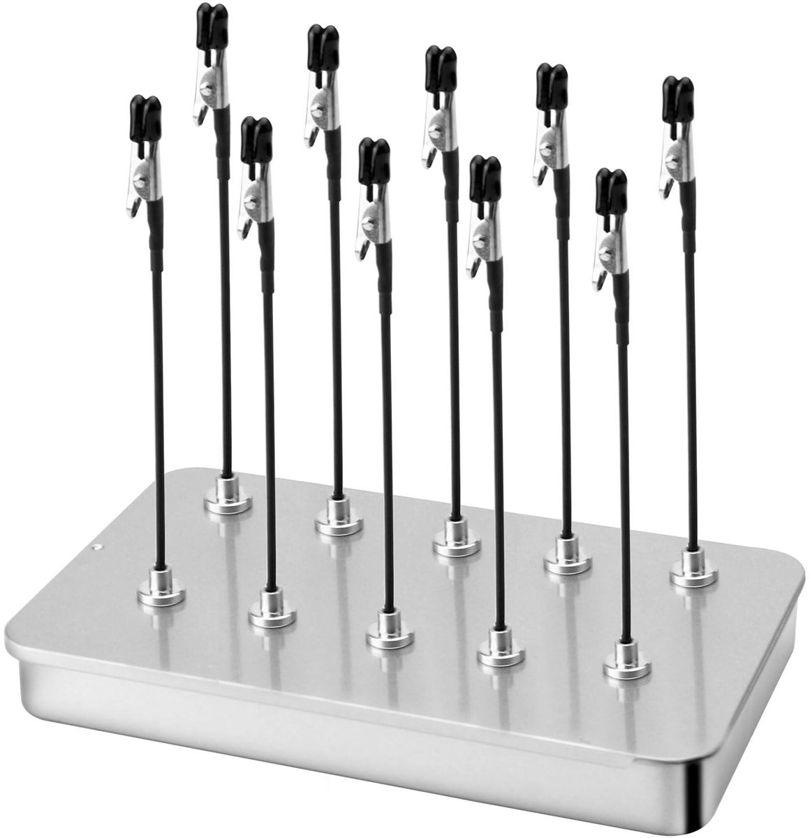 Allecto - Derde Hand Soldeerhulp - 10-delige Set - Krokodilklemmen - Stalen Basis - Hobby - Solderen - Handige Hulp - Gereedschap - Professioneel