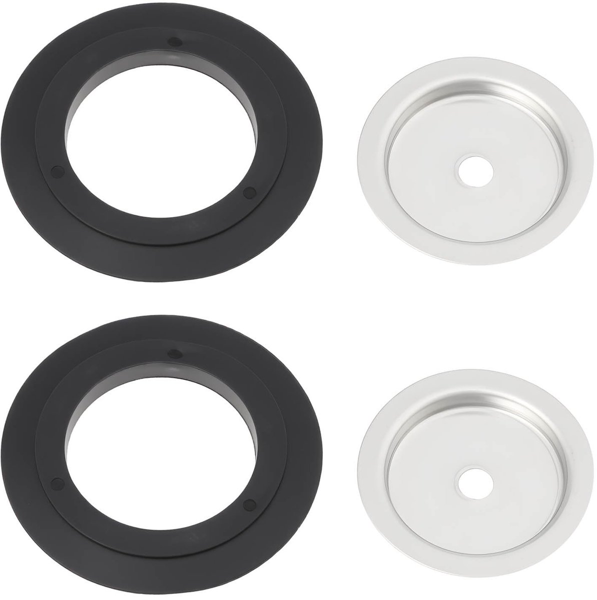 Dailygoods - Rubber Seal & RVS Ronde Cap Kit voor 3.5 Inch Zeef Manden
